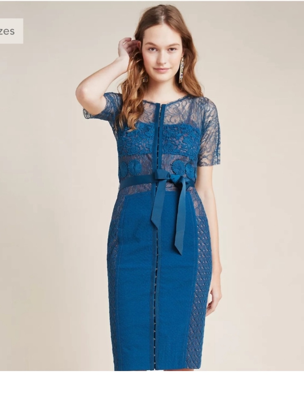 NWT Anthropologie Byron Lars Carissima Sheath Dress – Turquoise – 18W - Picture 3 of 5